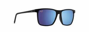 NEW MAUI JIM unisex - one way sunglasses in matte black/ blue hawaii